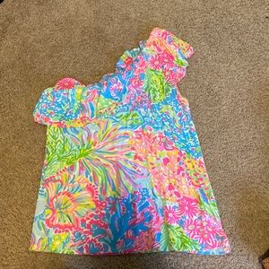 Lilly Pulitzer one shoulder ruffle top